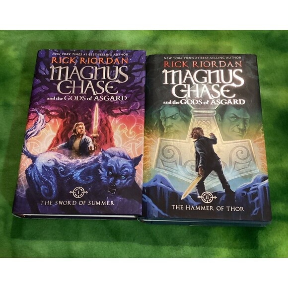 Magnus Chase & The Gods Of Asgard Books 1 & 2 Hardbacks By Rick Riordan VG - Picture 1 of 15